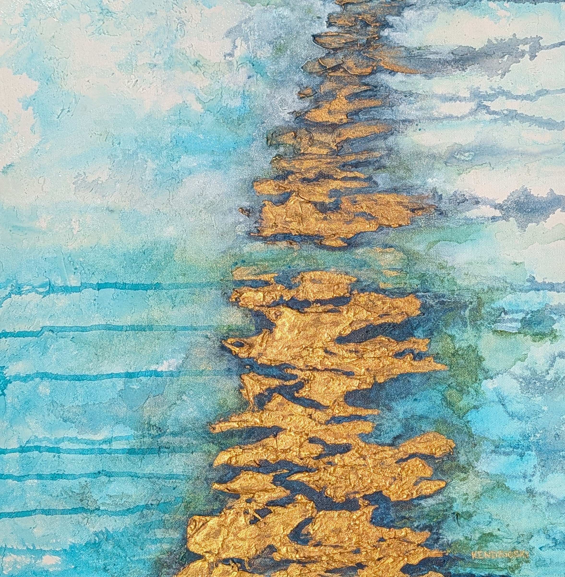 Breakwater at Hide Tide — painting by Jamie Kendrioski
