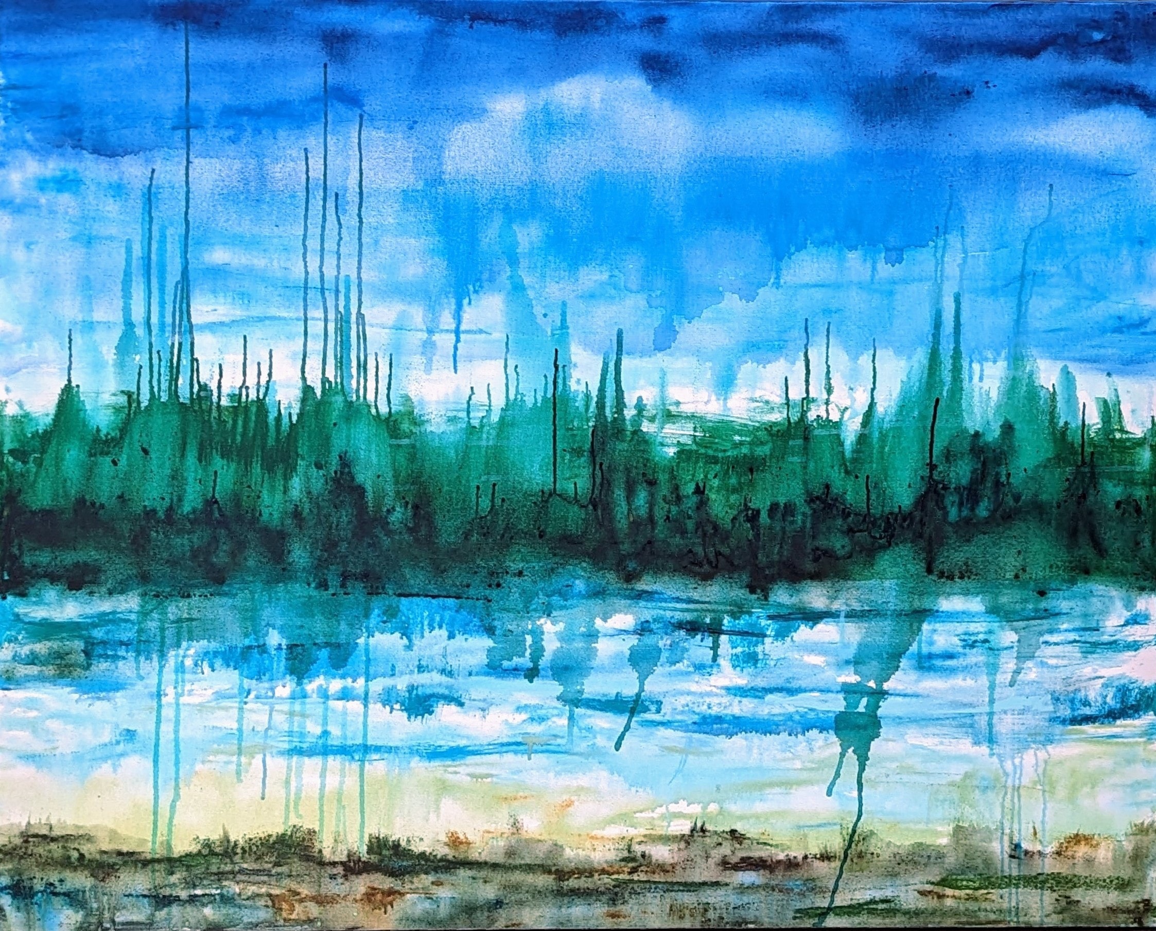 Still Waters Reflection — painting by Jamie Kendrioski